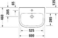 Duravit D-Code lavabo 600 x 460 mm - blanc - avec trou de robinet - avec trop-plein