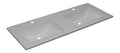 Procasa Klaire vasque en céramique 1260 x 480 x 190 mm - 2 trou de robinet - avec trop-plein - blanc