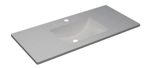 Procasa Klaire vasque en céramique 1020 x 480 x 190 mm - 1 trou de robinet - avec trop-plein - blanc