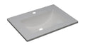 Procasa Klaire vasque en céramique 620 x 480 x 190 mm - 1 trou de robinet - avec trop-plein - blanc