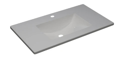 Procasa Klaire vasque en céramique 820 x 480 x 190 mm - 1 trou de robinet - avec trop-plein - blanc