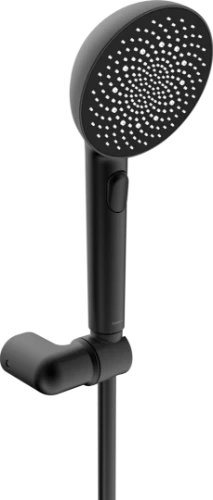 Hansa HansaAurelia set de douchette 110 mm 3-jets - montage au mur avec flexible 1250mm - noir mat