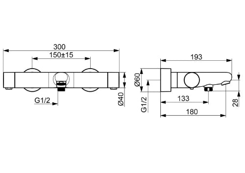 Hansa HansaPrisma robinet thermostatique bain - chromé