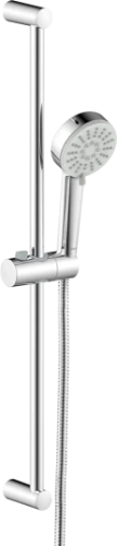 Hansa HansaBasic set de douche avec douchette 90 mm 3-jets avec barre 700 mm et flexible 1500 mm - chromé
