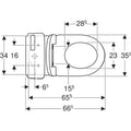 Geberit Selnova AP128 PACK cuvette 355 x 665 mm - rimfree PACK (Selnova cuvette à poser H Rimfree + reservoir AP128 + abattant Softclose) sans rebord - blanc