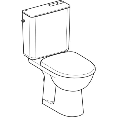 Geberit Selnova AP128 PACK cuvette 355 x 665 mm - rimfree PACK (Selnova cuvette à poser H Rimfree + reservoir AP128 + abattant Softclose) sans rebord - blanc