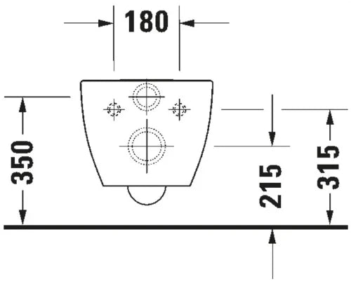 Duravit Happy D.2 toilette suspendue 365 x 540 mm - rimless sans rebord - anthracite mat - fixation invisible