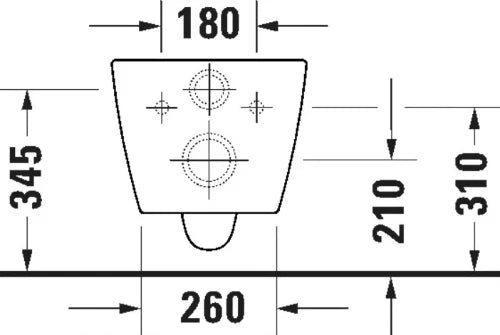 Duravit ME by Starck toilette suspendue Hygieneflush 370 x 540 mm - rimless sans rebord - blanc mat Hygieneglaze - fixation invisible