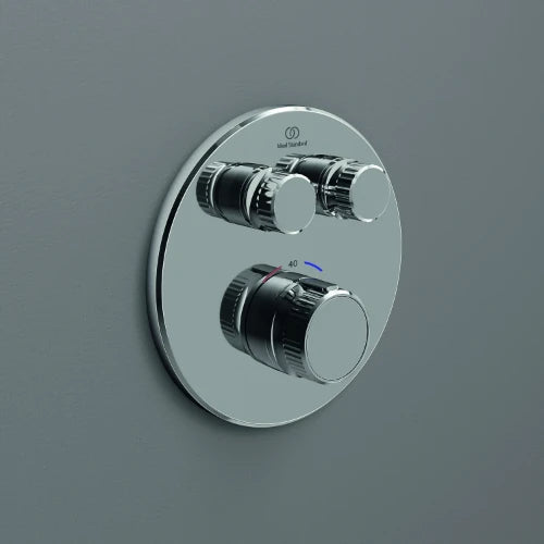 Ideal Standard Ceratherm Navigo T set de finition pour robinet thermostatique bain encastré rond - chromé