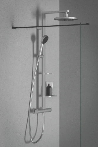 Ideal Standard Alu+ robinet thermostatique set de douche - douche de tête 260 mm - douchette 100 mm - silver