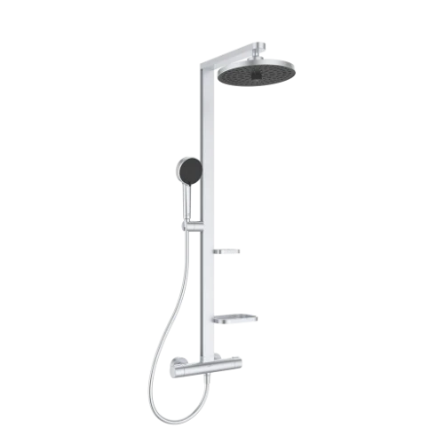 Ideal Standard Alu+ robinet thermostatique set de douche - douche de tête 260 mm - douchette 100 mm - silver