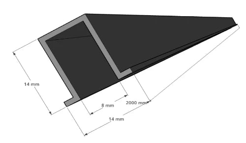 Procasa Open Wall profile et barre de stabilisation - chromé