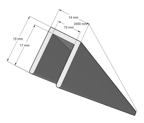 Procasa Open Wall profile et barre de stabilisation - noir mat
