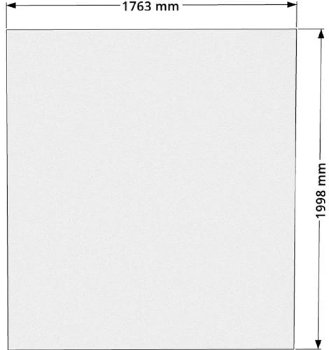 Procasa Open Wall paroi en verre 1770 x 2000 x 8 mm - transparant anti-calcaire - sans profile & barre de stabilisation