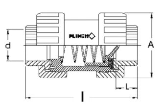 Eupen PVC pression raccord clapet anti-retour avec manchons à coller 50 MM