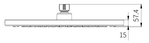Procasa Vivo douche de tête rond 300 x 17 mm - chromé
