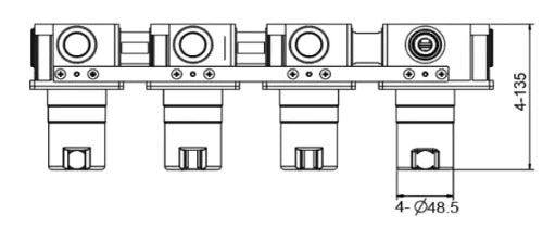 Procasa Vivo set à encastrer pour thermostat mural de bain