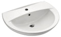 Procasa Normus 2.0 lavabo 600 x 450 x 190 mm - blanc - avec trou de robinet - avec trop-plein