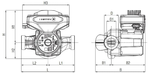 Dab Evoplus Lite 120/180-25 circulateur 180 mm - 6/4 - 1x230V