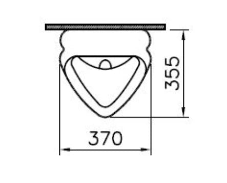 Procasa Normus urinoir 365 x 350 x 575 mm - blanc antibactérien - alimentation à l'arrière