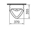 Procasa Normus urinoir 365 x 350 x 575 mm - blanc antibactérien - alimentation à l'arrière
