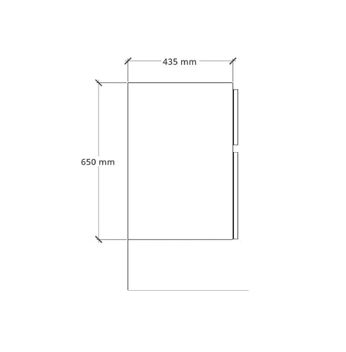 Procasa Klaire 65 - sous meuble lavabo avec 2 tirroirs 1200 x 435 x 650 mm - découpe double - linnen