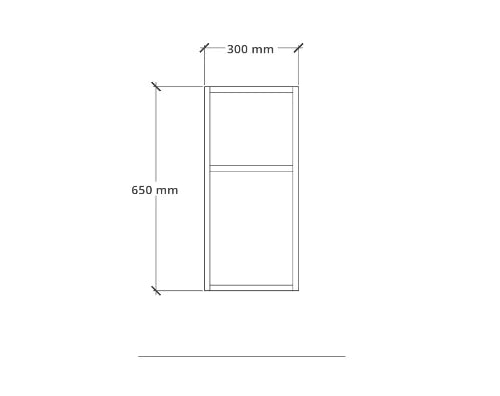 Procasa Klaire 65 - armoire colonne ouvert 300 x 435 x 650 mm - moon verde