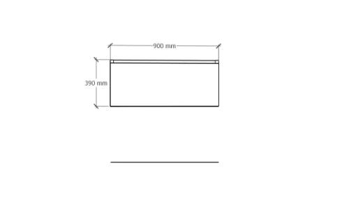 Procasa Klaire 39 - sous meuble lavabo avec 1 tirroir 900 x 435 x 390 mm - soft