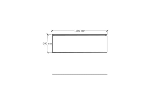 Procasa Klaire 39 - sous meuble lavabo avec 1 tirroir 1200 x 435 x 390 mm - soft