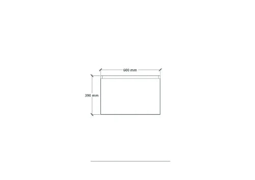 Procasa Klaire 39 - sous meuble lavabo avec 1 tirroir 600 x 435 x 390 mm - walnut