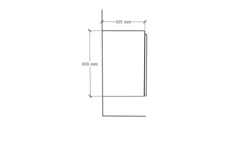 Procasa Klaire 65 - sous meuble lavabo avec 1 porte 300 x 435 x 650 mm - charnière gauche - walnut