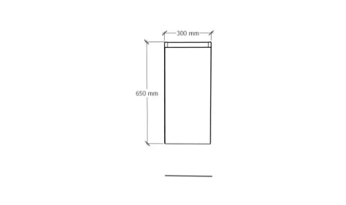 Procasa Klaire 65 - sous meuble lavabo avec 1 porte 300 x 435 x 650 mm - charnière gauche - walnut