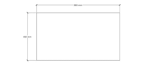 Procasa Klaire top - HPL plan vasque 800 x 460 x 18 mm - sans découpe - walnut
