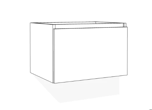 Procasa Klaire 39 - sous meuble lavabo avec 1 tirroir 600 x 435 x 390 mm - blanc