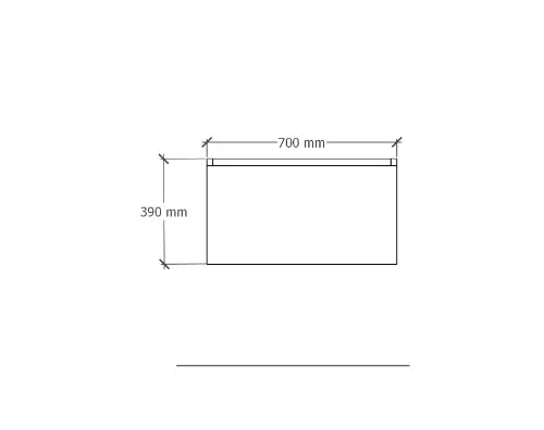 Procasa Klaire 39 - sous meuble lavabo avec 1 tirroir 700 x 435 x 390 mm - blanc