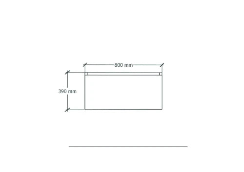 Procasa Klaire 39 - sous meuble lavabo avec 1 tirroir 800 x 435 x 390 mm - blanc