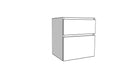 Procasa Klaire 65 - sous meuble lavabo avec 2 tirroirs 600 x 435 x 650 mm - découpe central  - blanc