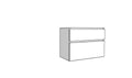 Procasa Klaire 65 - sous meuble lavabo avec 2 tirroirs 900 x 435 x 650 mm - découpe central - blanc