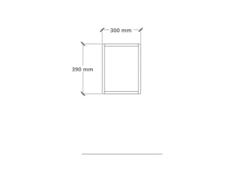 Procasa Klaire 39 - armoire colonne ouvert 300 x 435 x 390 mm - blanc