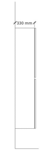 Procasa Klaire colonne avec 2 portes - réversible 350 x 350 x 1690 - blanc