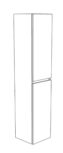 Procasa Klaire colonne avec 2 portes - réversible 350 x 350 x 1690 - blanc