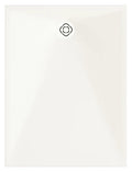 Procasa Surf receveur de douche Biocryl 900 x 900 x 35 mm - blanc shiny - découpable - sifon et grille blanc inclu