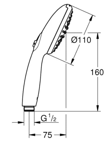Grohe Tempesta 110 douchette - 2-jet - chromé - 5,7 l/min