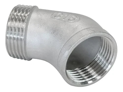 STD Inox 316 121 coude 45° MF 1/4 x 1/4 (sachet 10st) - prix par mètre