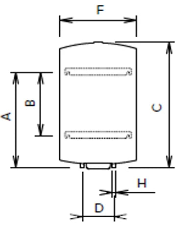 ProOne Elektro D100 chauffe-eau électrique 100 l - verticale - model mural - 1200 W - mono 230V - résistance sec - ERP label sanitaire: C