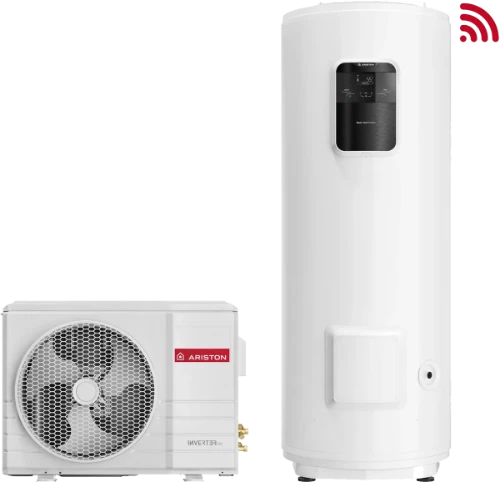 Ariston Nuos Split Inverter Wifi ER 270 boiler thermodynamique 270 l - 2500 W - verticale - modèle mural - label ERP sanitaire: A+
