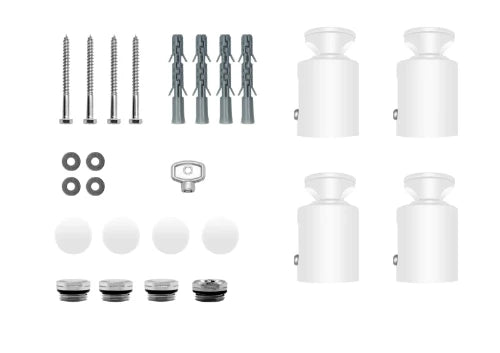 Procasa Caldo/Calore Rondo kit de montage pour radiateur - réglable - 60-85mm - blanc