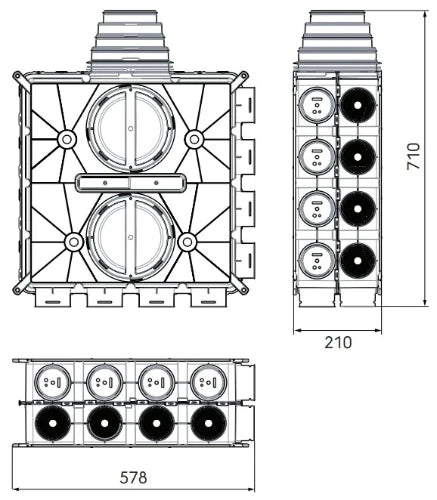 Ubbink Air Excellent DBOX816 16 connections 125-200 mm