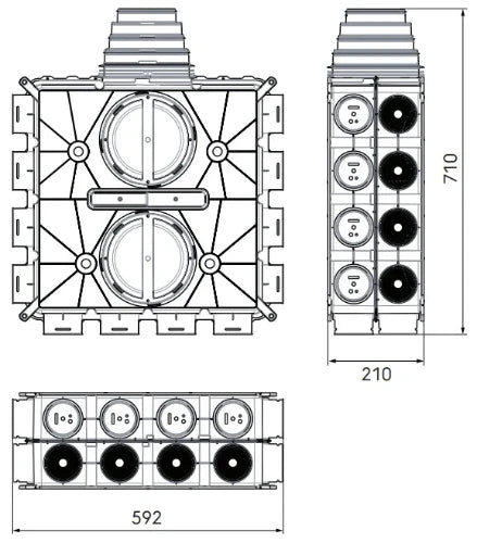 Ubbink Air Excellent DBOX824 24 connections 125-200 mm