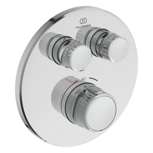 Ideal Standard Ceratherm Navigo T set de finition pour robinet thermostatique bain encastré rond - chromé